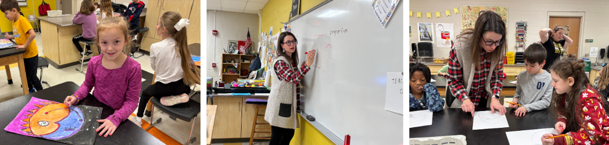 three photos from Mrs. Pinto's class